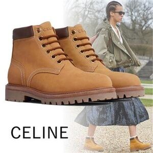 CELINE Kurt Lace Up Boots